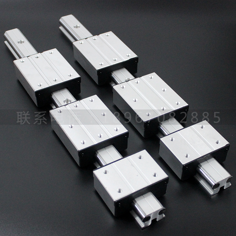 外置双轴心直线导轨滑台LGD6 8 10 12 16方型轨道精密滑轨工作台