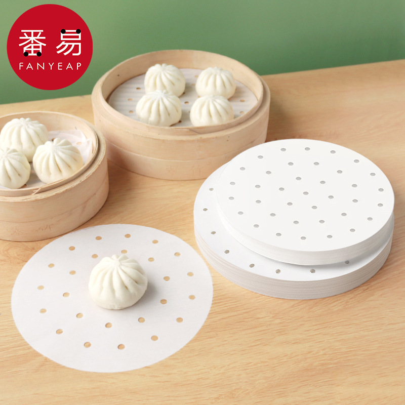 蒸笼布B1pq801-家用厨房不粘包底笼屉垫纸一次性小笼包油纸蒸馒