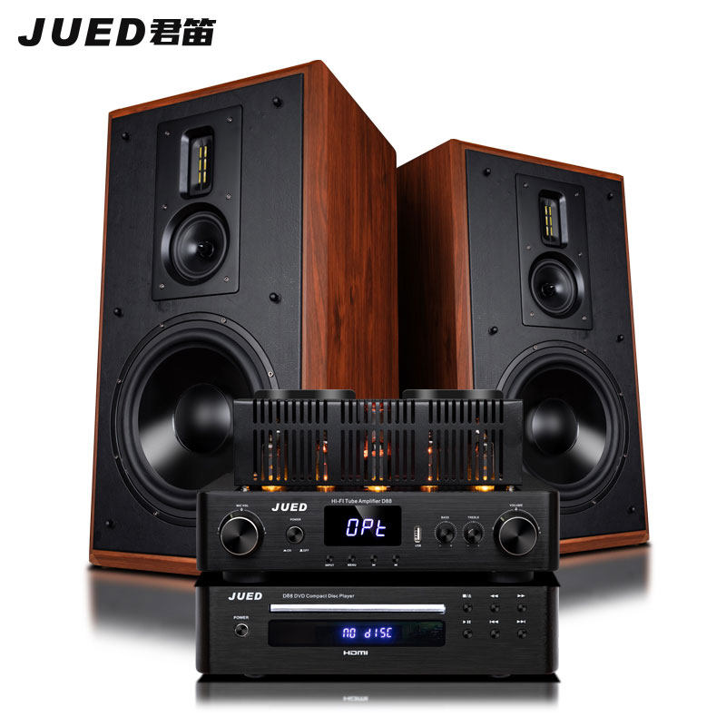 JUED君笛 S310发烧胆机组合音响套装三分频10寸书架hifi音箱家用