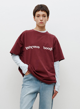 FILGood 100棉纯色印花短袖T恤 九色可选宽松版型FG04T03