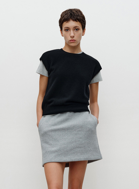 FILGood秋冬新品  灰色运动短裙 A字廓形设计半身裙  FG04SK05