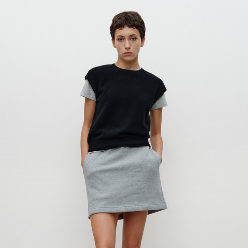 FILGood秋冬新品  灰色运动短裙 A字廓形设计半身裙  FG04SK05