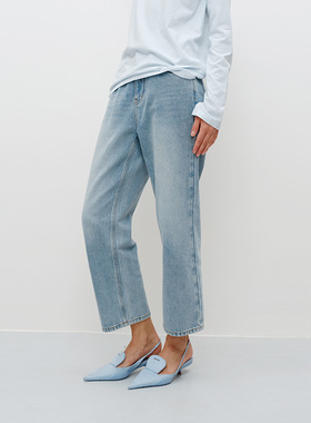 FILGood 九分牛仔裤 中腰修身直筒版型九分裤 FG04J05