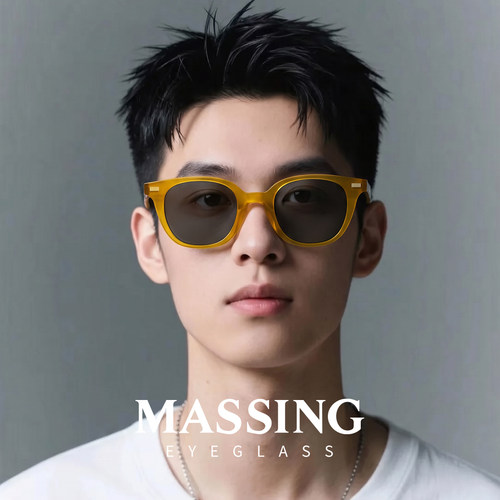 massing方框小脸太阳镜墨镜男女板材时尚潮流可配近视墨镜A&M-001