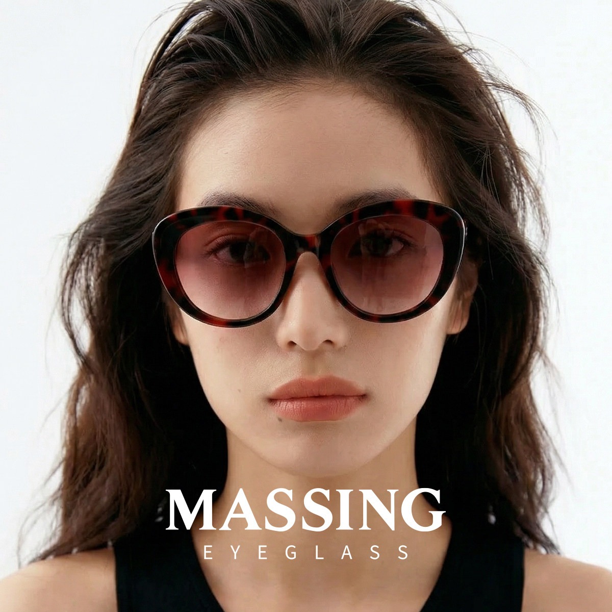 massing【25新款】潮搭太阳镜欧美复古个性大框显脸小圆框墨镜031