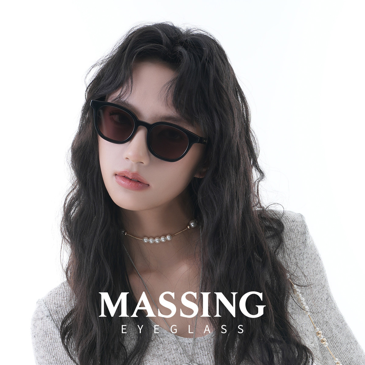 massing磁吸可换镜片眼镜便捷墨镜日系圆框防紫外线近视可配镜011