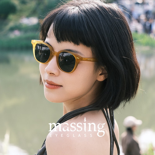 massing方框小脸太阳镜墨镜男女板材时尚潮流可配近视墨镜A&M-001
