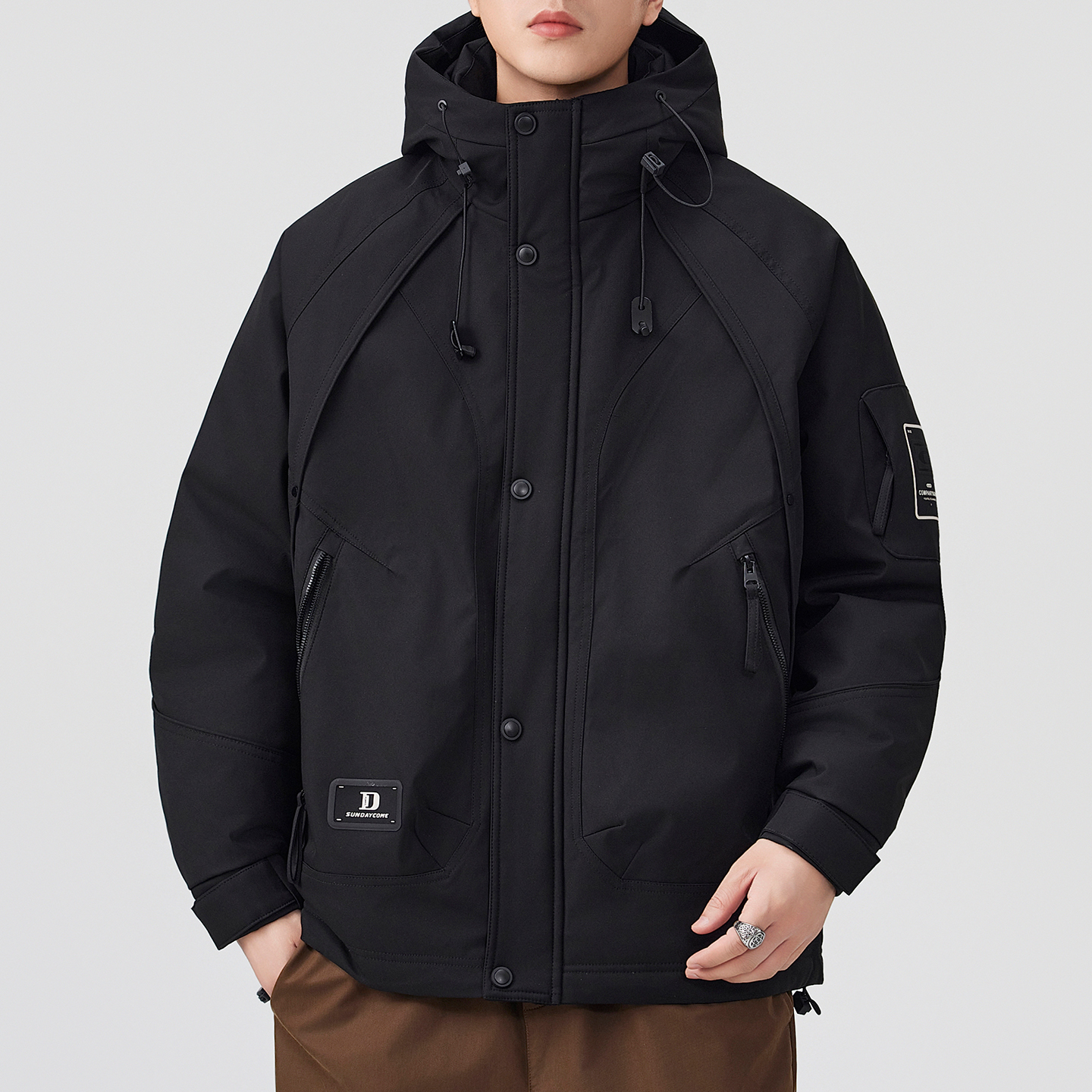 新款冬季保暖白鸭绒羽绒服男