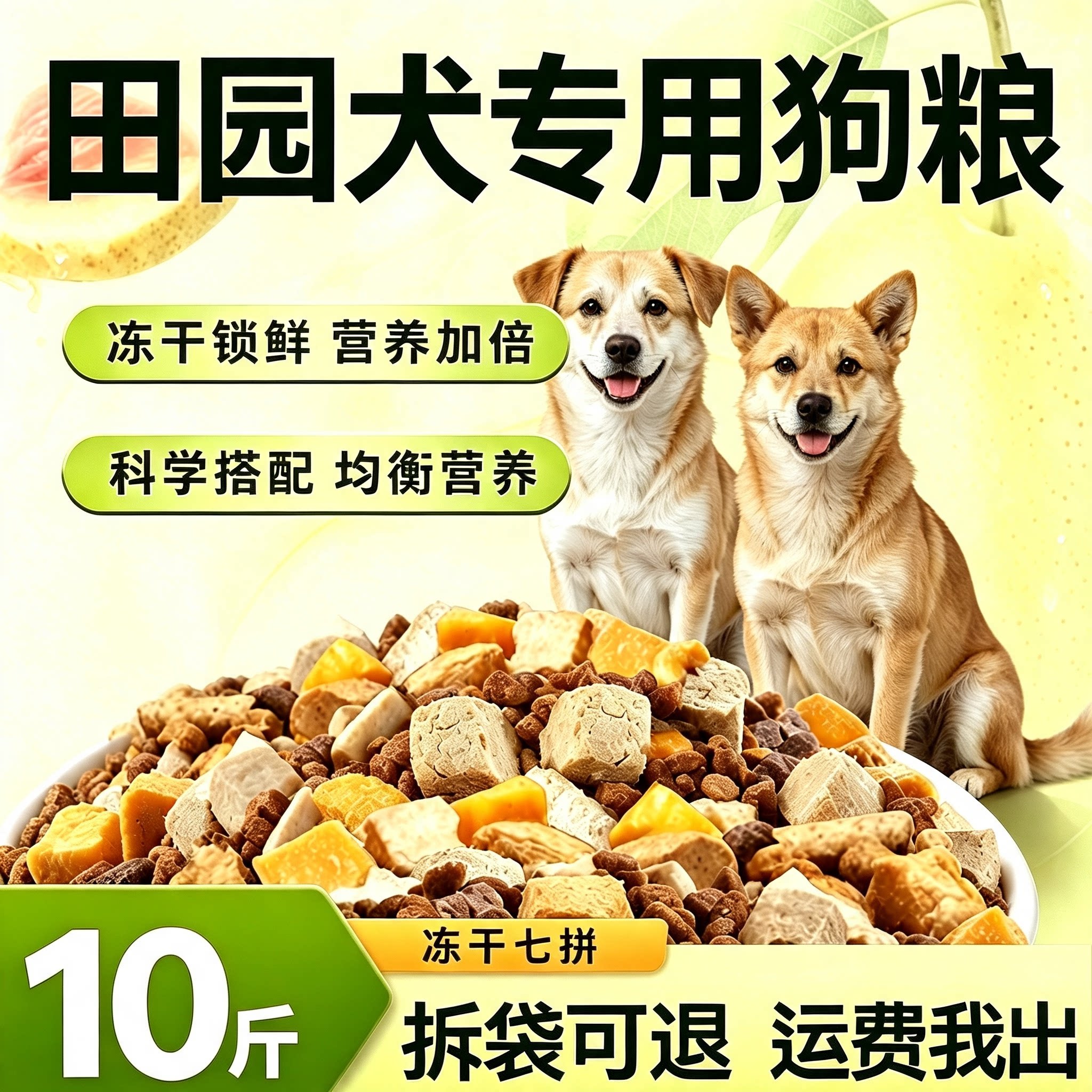 中华田园犬专用粮七拼冻干好吸收图片