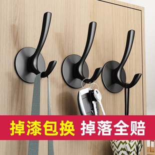 柜衣柜衣服门后挂钩v壁挂墙壁金属衣帽钩挂衣钩玄关免打孔 进门鞋