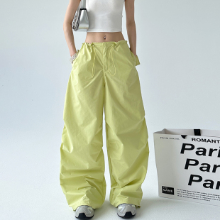 寬松休閑褲 新款 戶外速干褲 女裝 機(jī)能褲 女f2024夏季 防曬降落傘工裝