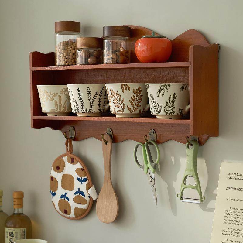 zakka餐厅厨房置物架搁板实木收纳格架壁挂墙面装饰北欧储物吊柜,电子元器件市场,其它元器件,淘宝优惠券,粉丝福利购,淘宝优惠卷