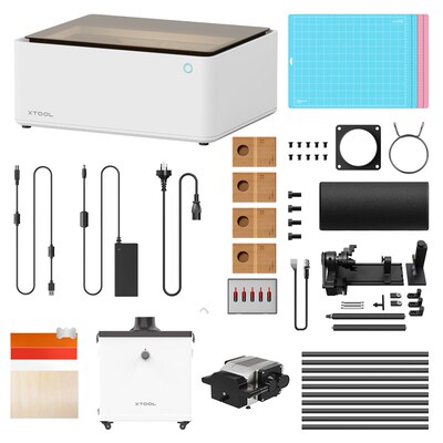 xTool M1智能刀切激光雕刻机全自动打标刻字机树叶镭射小型切割机