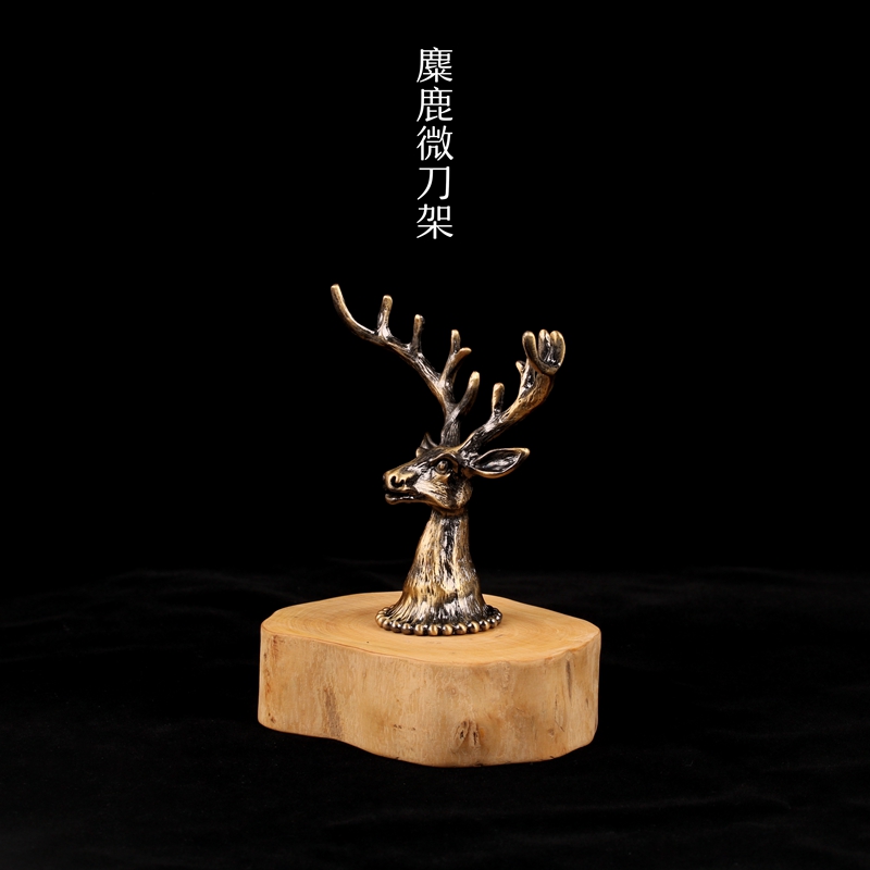 微缩1比6麋鹿刀j架微刀架兵器架动漫模型首饰耳环展示架金属配木