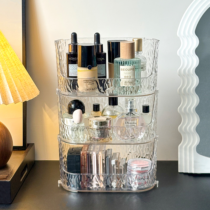 桌面化妆品置物架透明多功能
