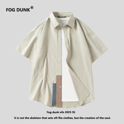 港风日系短袖衬衫青少年潮牌休闲