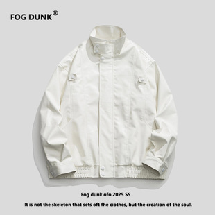 机车夹克痞帅风棒球服短款 穿搭高级感美式 DUNKpu皮衣外套春季 FOG