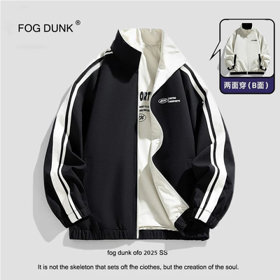 FOG DUNK双面穿夹克秋季新款美式两面穿运动外套男女同款百搭上衣