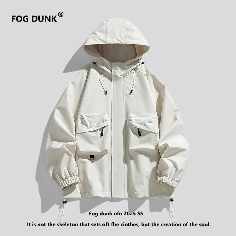 FOG DUNK美式夹克连帽外套春季男款秋宽松休闲工装情侣男