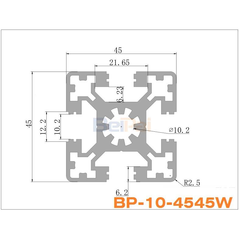 工业铝架型材 铝VRX材标4545栏机器人围欧框型材工作台防护罩铝合
