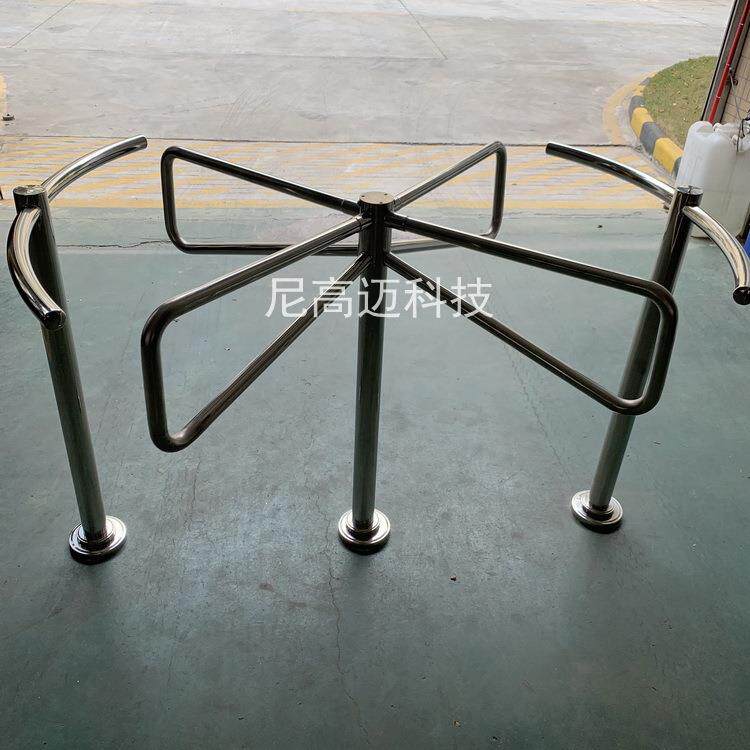 不锈钢十字形栏杆转闸机 超市景区单向禁行器 人行通道半高旋转门
