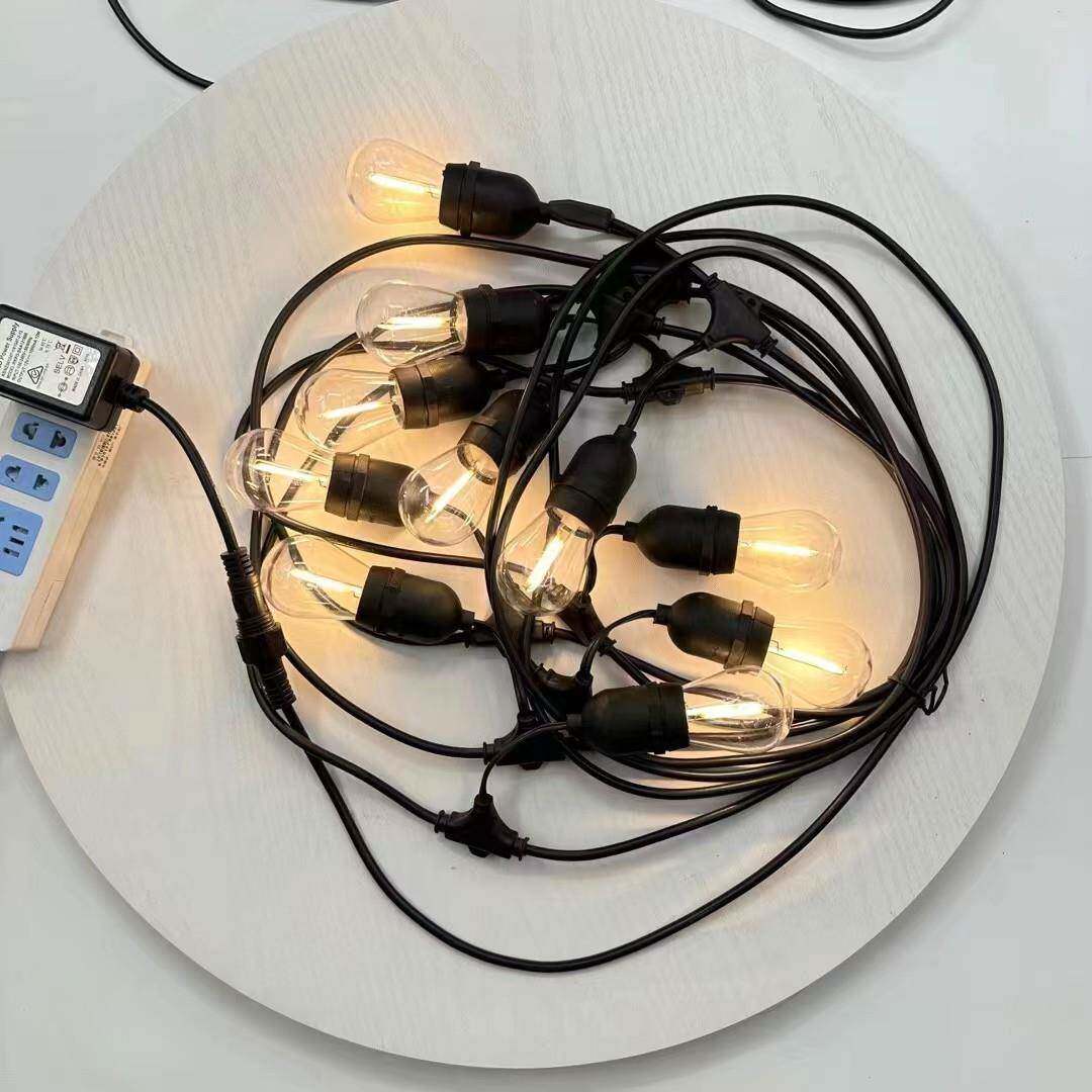厂家供应跨境8功能户外防水电池盒定时遥控LED铜线灯串节日装饰彩