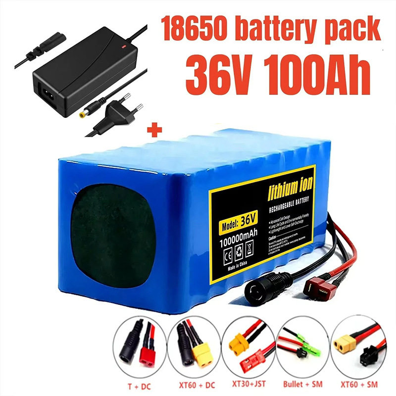 10S4P36V100000mAh电动滑板车锂电池18650充电电池组36V100Ah
