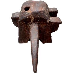 民俗老物件老铁匠工具老铁砧子打铁工具锔匠砧子羊角铁砧老铁墩子