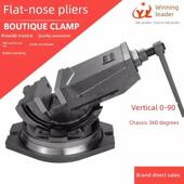 英凌重型可倾机床平头虎钳角式 90度钻床铣床 旋转精度0