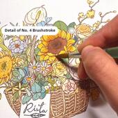 水彩画笔专用套装 包邮 水彩画笔 竹羽堂4支套 毛笔 邱啊璐老师