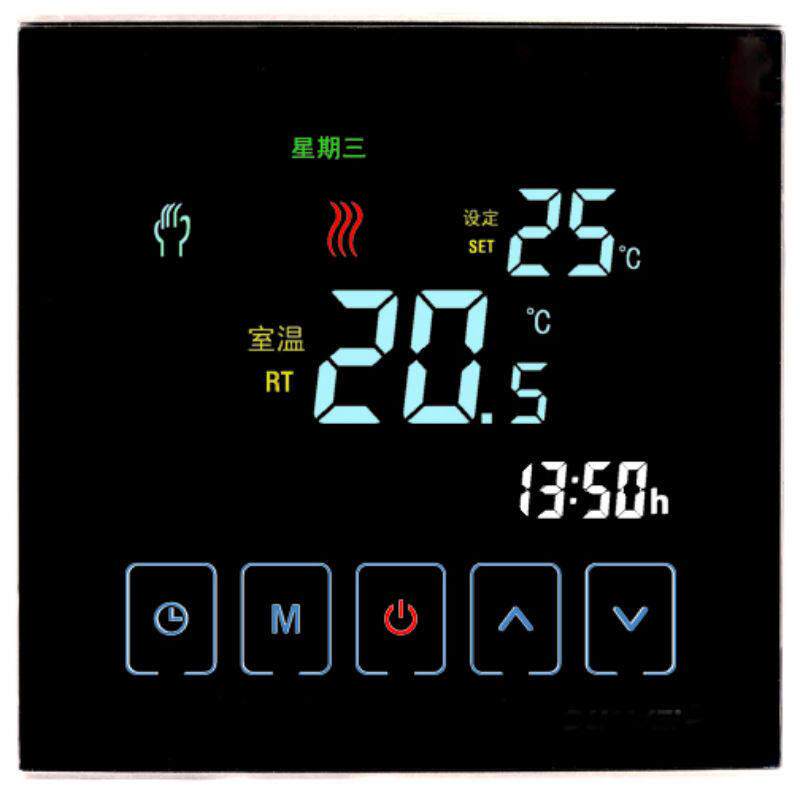 触屏中央空调温控器数显智能地暖水暖风机盘管全自动控制三速开关