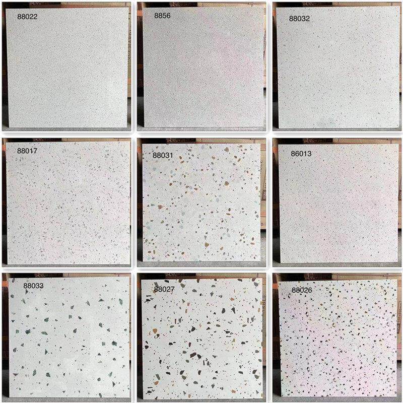 彩色水磨石瓷砖800X800客厅卧室地砖店餐饮酒吧连锁店墙面地砖