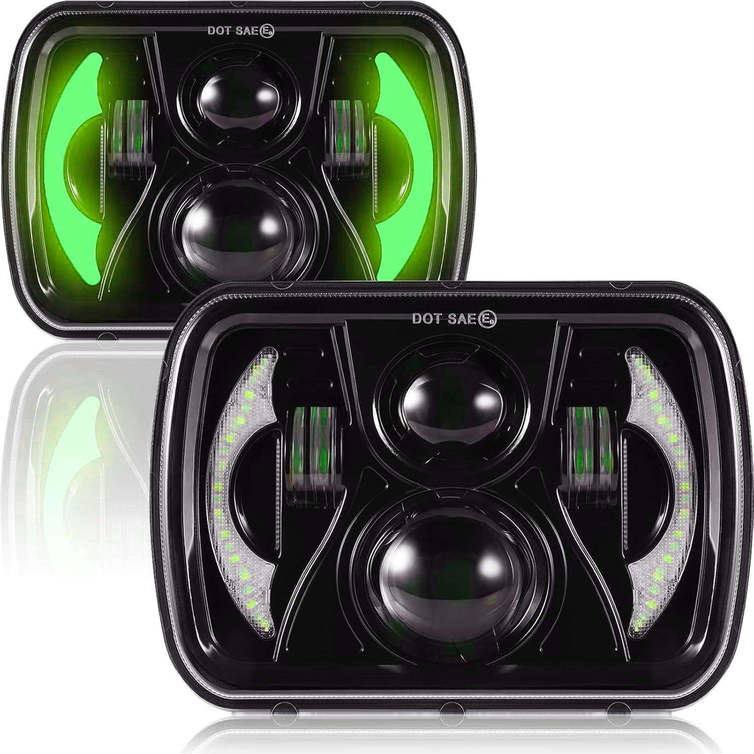 7x6牧马人xj大灯方形七寸牧马人车灯越野车led汽车灯改装前照灯