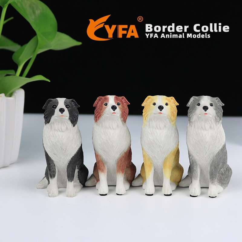 直销迷你小边牧车载摆件边境牧羊犬狗模型