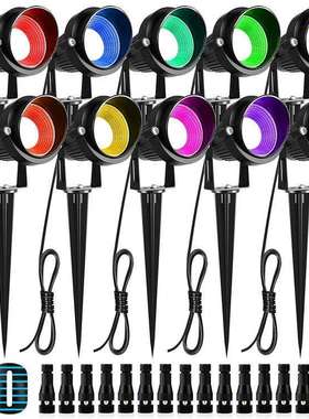 5W变色LED插地灯户外防水花园景观灯低压12V七彩遥控RGB草坪灯