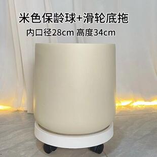 意境小花盆手工制作镁泥材质内壁防水软装感