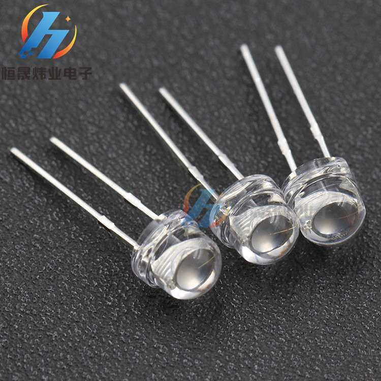 5MM草帽白发橙大杯灯3V耐压超大芯片led发光二极管超亮F5橙灯大杯