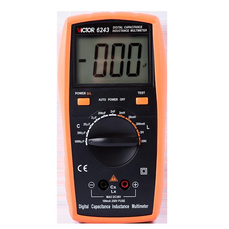 万用表 VC6013/VC6243电感电容测量20000uF手持式电容表