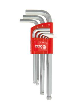 易尔拓YATO9件套S2钢公制球头内六角扳手套装YT-58825