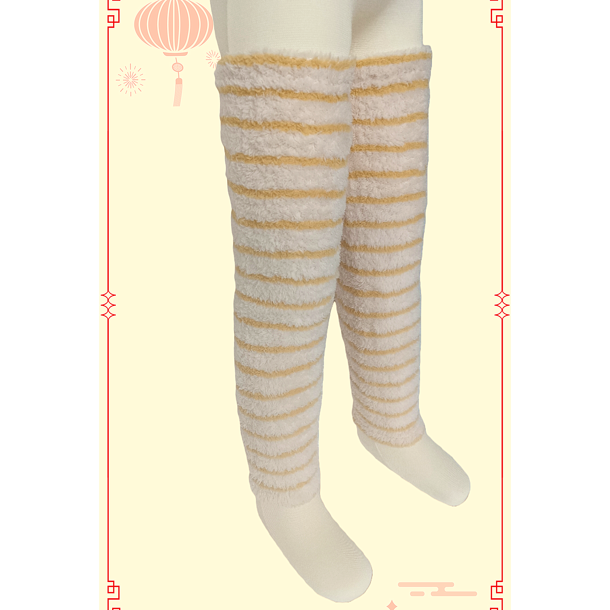 儿童护腿秋冬款加绒加厚保暖护膝袜套宝宝小中大童防滑双面绒袜套