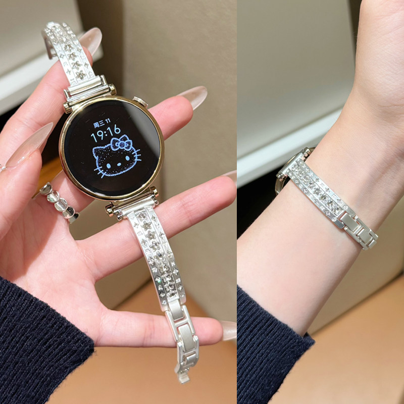 适用VIVO Watch5手表GT表带1女生3镶钻OPPO X2 mini手镯Sport金属4Pro潮设计watch GT细新款2透气iQOOwatch3