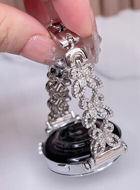 适用三星Galaxy watch 7手表表带Watch 6 classic 皓石蝴蝶表带5/4/3手链式表带active轻奢高级感潮款女