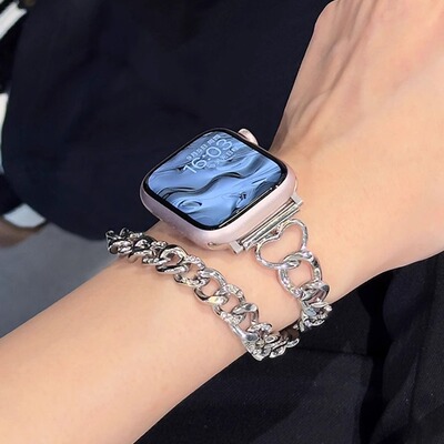 佐仕盾爱心牛仔双链表带