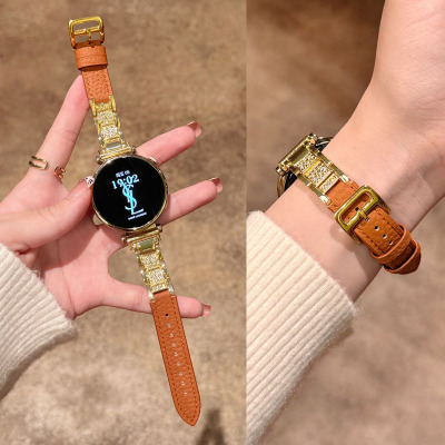 适用VIVOOPPO镶钻真皮表带