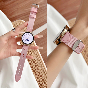 4pro尼龙拼皮质表带FIT 2表带GT4 GT3简约运动表带荣耀magic女潮款 适用华为GT5表带watch 百搭手环9