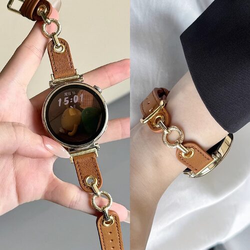 适用三星Galaxy watch 7手表表带Watch 6 classic 真皮运动表带5/4/3简约表带active轻奢高级感潮款女
