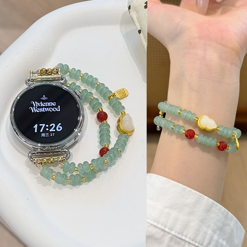 适用华为GT6手表GT5表带GT4串珠手链gt5pro弹力watch5/4/3国风腕带gt3/2女款新FIT5/4手环11链条荣耀magic