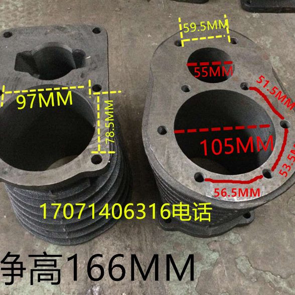 V-1.05气缸 空压机配件 气泵缸套 大丰707气缸 压缩机气泵705钢桶