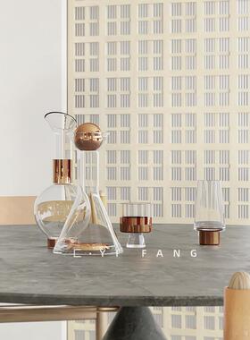 一匚现代简约欧式轻奢水晶烟灰色金色酒具酒杯摆件样板房软装饰品