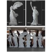 古希腊雕像胜利女神斯堪 纳维亚自由女神像装 饰大型落地工艺品展
